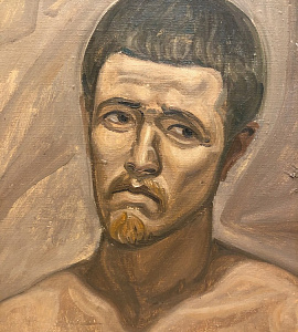 Тихомиров А.Е. Автопортрет. г. Москва, 1981 г. Холст, масло. 39,5х45